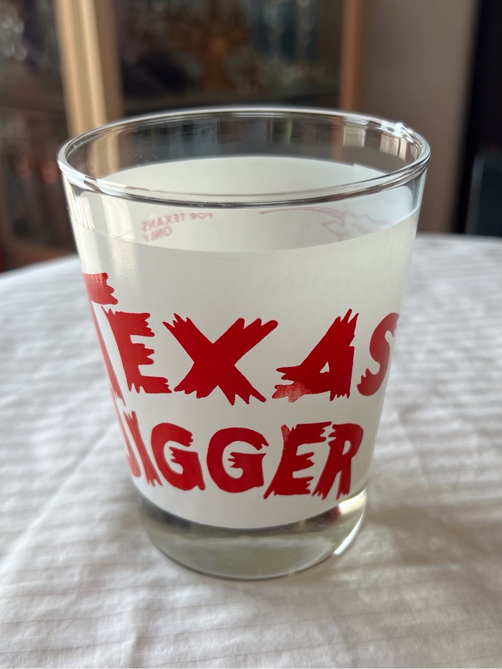 Vtg Texas Jigger Novelty Measuring Glass Longhorn Texas Map Western Barware 60s